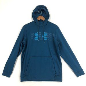 Under Armour Men's Size Medium Blue ColdGear Loose Fit Fleece Lined Hoodie